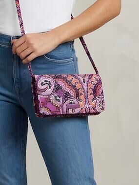 Vera Bradley RFID Crossbody Wallet Dream Tapestry Multicolor